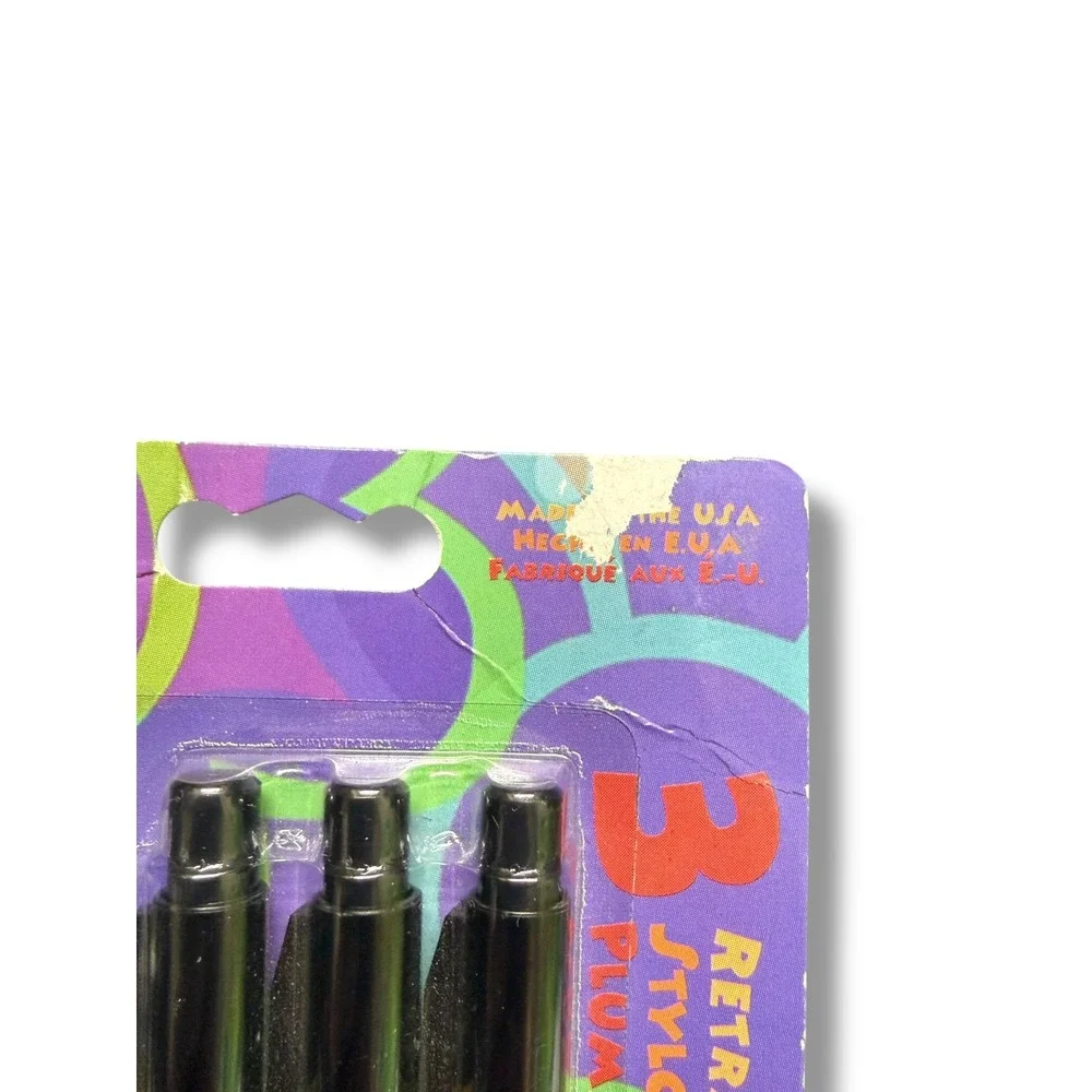 Vintage Disney Store Mickey‎ Minnie Mouse Retractable Pens 3 Pack Black Ink USA
